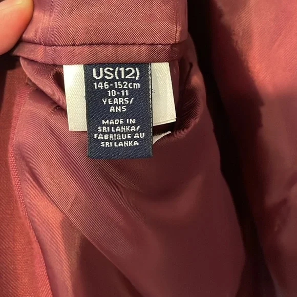 Kellenberg Latin School Lands' End Burgundy Blazer. Size 12 - Picture 4 of 5